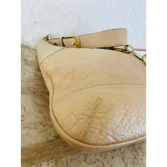 Vintage Coach Sand Hampton slim hobo pebble leather shoulder bag Serial 10210 - Picture 8 of 10